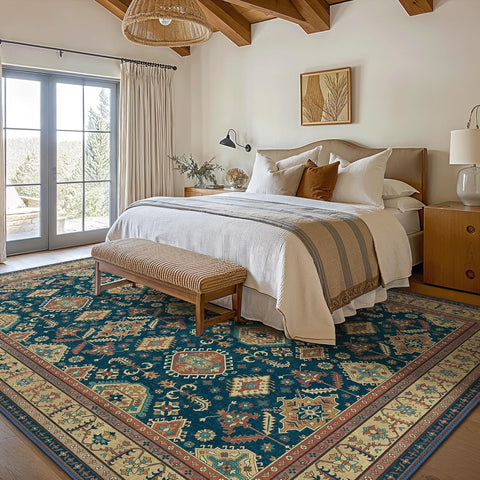 GENIMO Bohemian Geometric Jewels Washable Non-Slip Area Rug