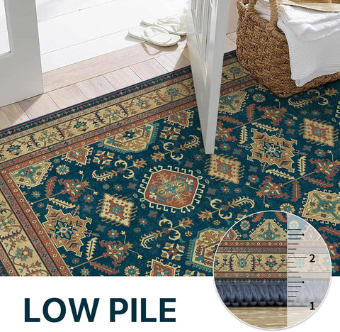 GENIMO Bohemian Geometric Jewels Washable Non-Slip Area Rug