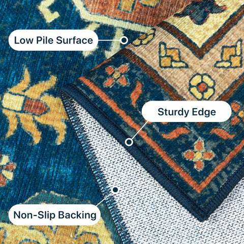 GENIMO Bohemian Geometric Jewels Washable Non-Slip Area Rug