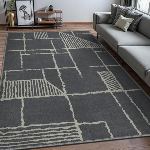 GENIMO Abstract Geometric Printed Lightweight Area Rug