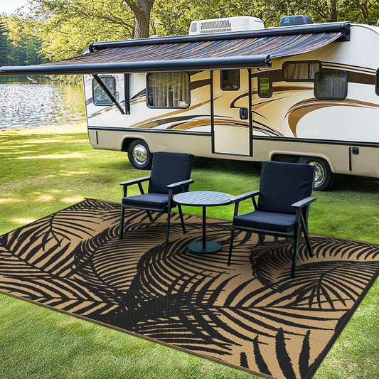 GENIMO Tree Shadow Print Double Sided Waterproof Outdoor Rug
