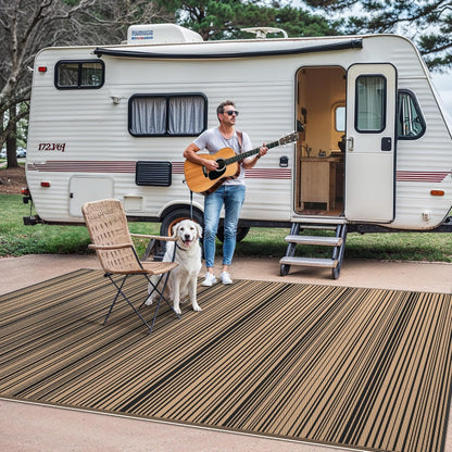 GENIMO Simple Striped Waterproof Outdoor Rug