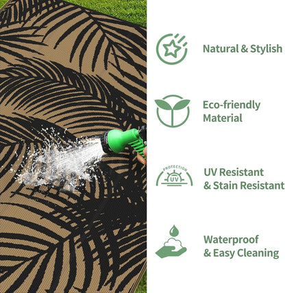 GENIMO Tree Shadow Print Double Sided Waterproof Outdoor Rug