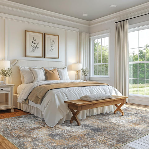 GENIMO Non-Slip Modern Abstract Slim Low Pile Carpet Area Rug