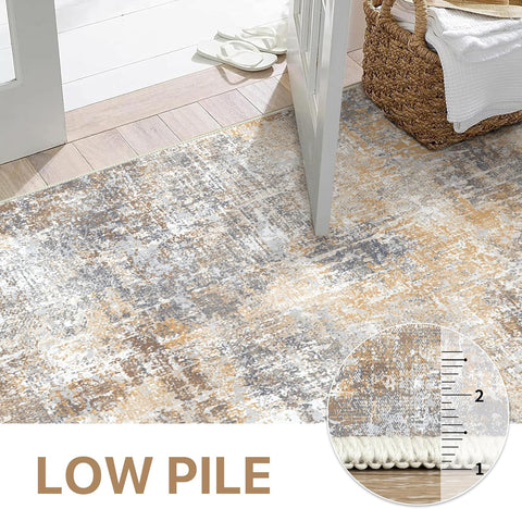 GENIMO Non-Slip Modern Abstract Slim Low Pile Carpet Area Rug