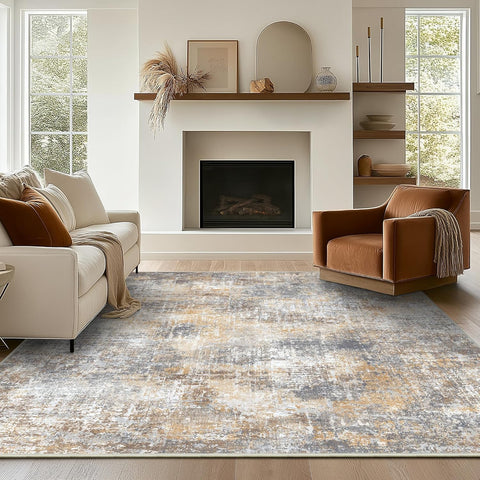 GENIMO Non-Slip Modern Abstract Slim Low Pile Carpet Area Rug