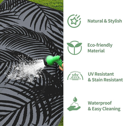 GENIMO Tree Shadow Print Double Sided Waterproof Outdoor Rug