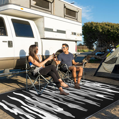 GENIMO Simple Abstract Stripe Printed Waterproof Outdoor Rug