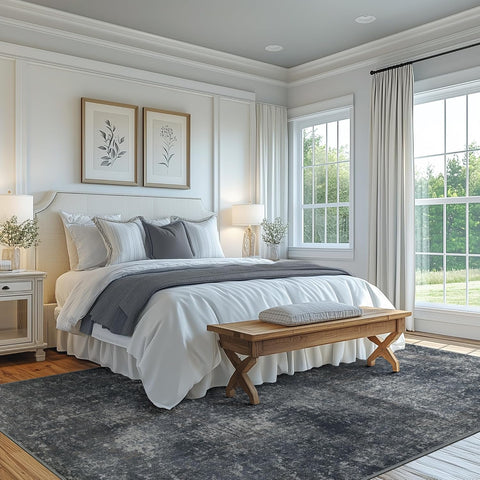GENIMO Non-Slip Modern Abstract Slim Low Pile Carpet Area Rug
