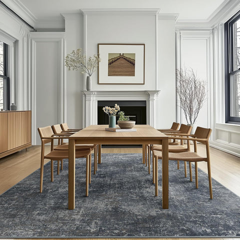 GENIMO Non-Slip Modern Abstract Slim Low Pile Carpet Area Rug