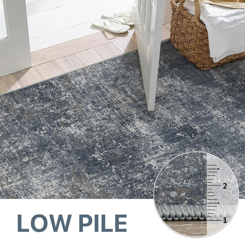 GENIMO Non-Slip Modern Abstract Slim Low Pile Carpet Area Rug