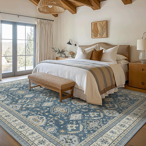 GENIMO Bohemian Geometric Jewels Washable Non-Slip Area Rug