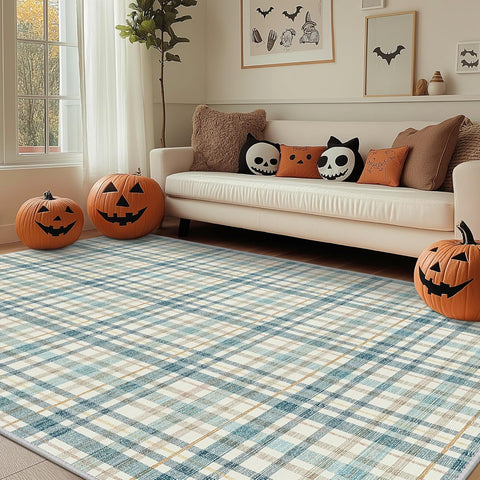 GENIMO Classic Plaid Print Machine Washable Non-Slip