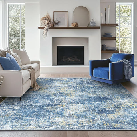 GENIMO Non-Slip Modern Abstract Slim Low Pile Carpet Area Rug