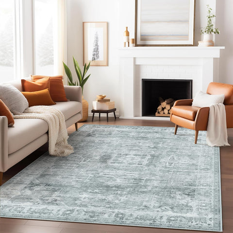 GENIMO Aged Lattice Print Area Rug