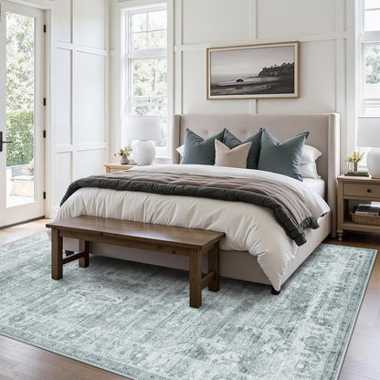GENIMO Aged Lattice Print Area Rug