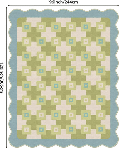 GENIMO Modern Geometric Decorative Irregular Area Rug