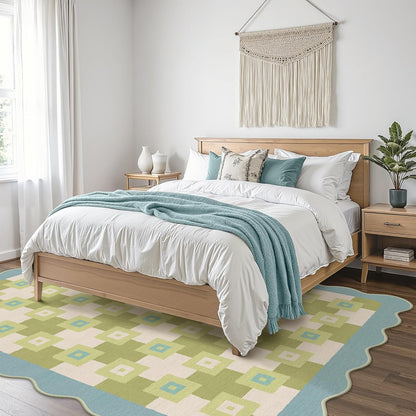 GENIMO Modern Geometric Decorative Irregular Area Rug