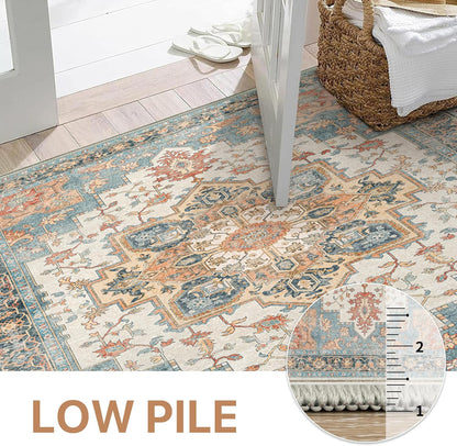 GENIMO Runner Rugs for Hallway, Kitchen Machine Washable Non Slip Vintage Rugs