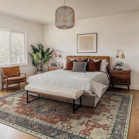 GENIMO Gorgeous Prints Machine Washable Low Pile Area Rug