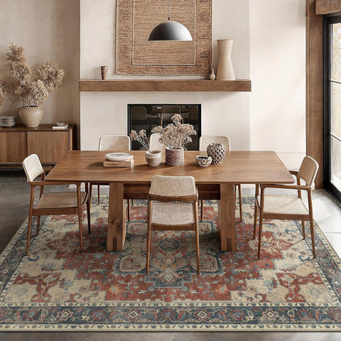 GENIMO Gorgeous Prints Machine Washable Low Pile Area Rug