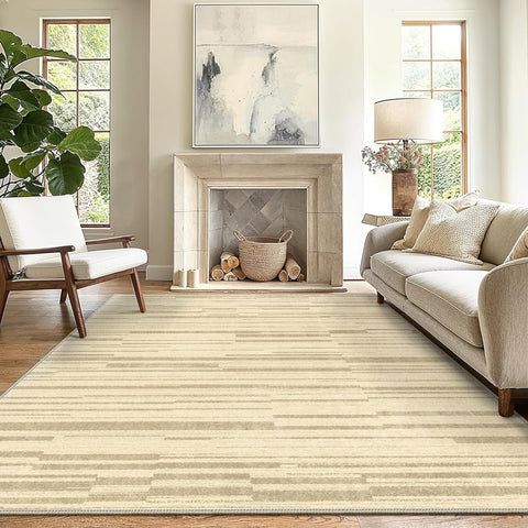 GENIMO Modern Simple Imitation Wood Grain Area Rug