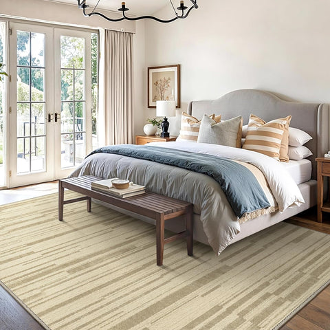 GENIMO Modern Simple Imitation Wood Grain Area Rug