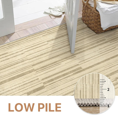GENIMO Modern Simple Imitation Wood Grain Area Rug
