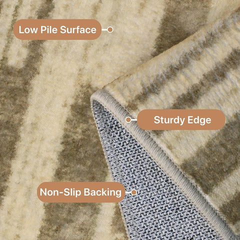 GENIMO Modern Simple Imitation Wood Grain Area Rug