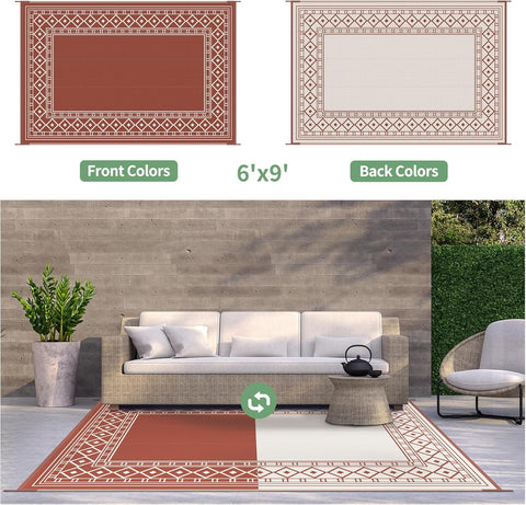 GENIMO Bohemian Style Waterproof Outdoor Rug