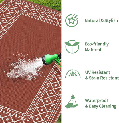 GENIMO Bohemian Style Waterproof Outdoor Rug