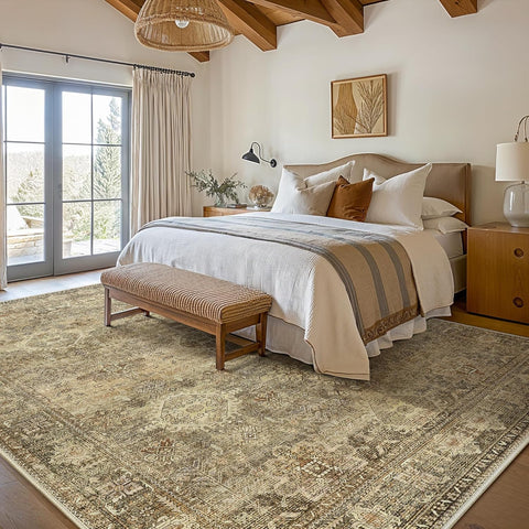 GENIMO Classic Persian Garden Washable Non-Slip Area Rug