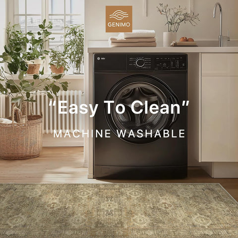 GENIMO Classic Persian Garden Washable Non-Slip Area Rug