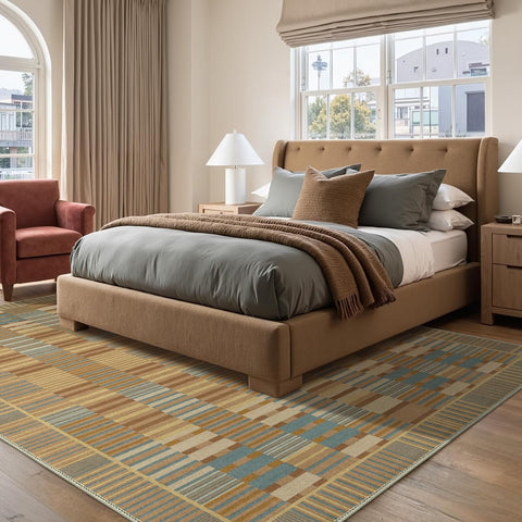 GENIMO Modern Minimalist Line Art Washable Non-Slip Area Rug