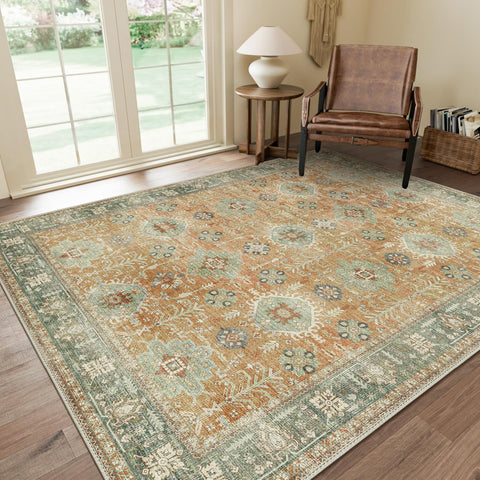 GENIMO Classic Persian Garden Washable Non-Slip Area Rug