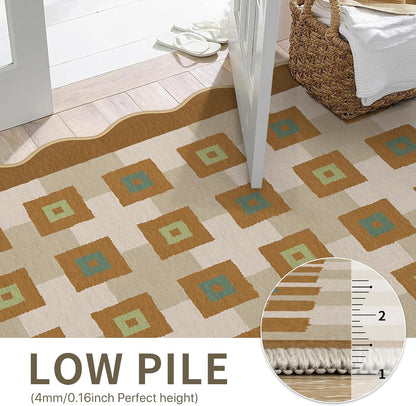 GENIMO Modern Geometric Decorative Irregular Area Rug