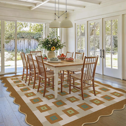 GENIMO Modern Geometric Decorative Irregular Area Rug