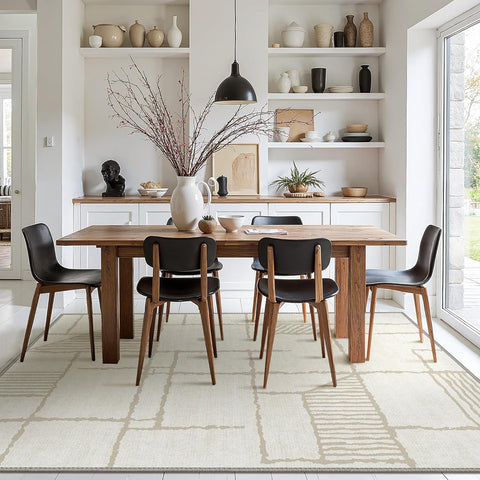 GENIMO Abstract Geometric Printed Lightweight Area Rug