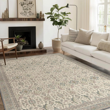 GENIMO Vintage Bohemian Symmetrical Print Warm Color Soft Area Rug