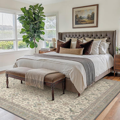 GENIMO Vintage Bohemian Symmetrical Print Warm Color Soft Area Rug