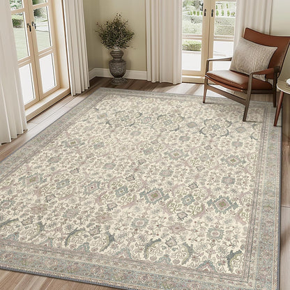GENIMO Vintage Bohemian Symmetrical Print Warm Color Soft Area Rug