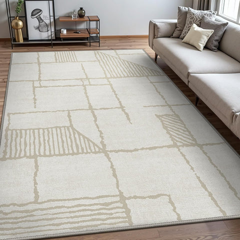 GENIMO Abstract Geometric Printed Lightweight Area Rug