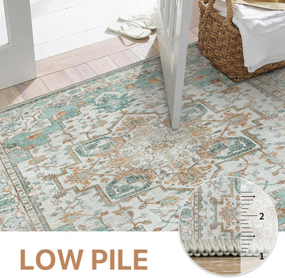 GENIMO Runner Rugs for Hallway, Kitchen Machine Washable Non Slip Vintage Rugs
