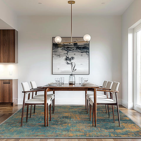 GENIMO Modern Foggy Abstract Texture Washable Area Rug