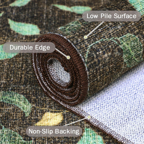 GENIMO Climbing Vine Washable Non-slip Area Rug