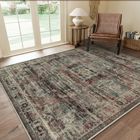 GENIMO Classic Persian Style Printed Low Pile Area Rug