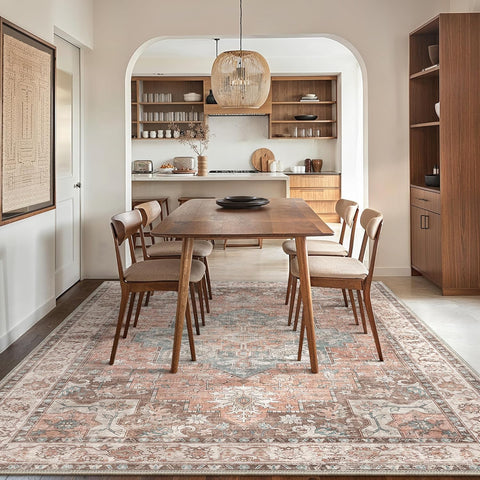 GENIMO Gorgeous Prints Machine Washable Low Pile Area Rug