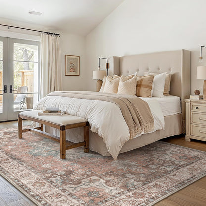 GENIMO Gorgeous Prints Machine Washable Low Pile Area Rug
