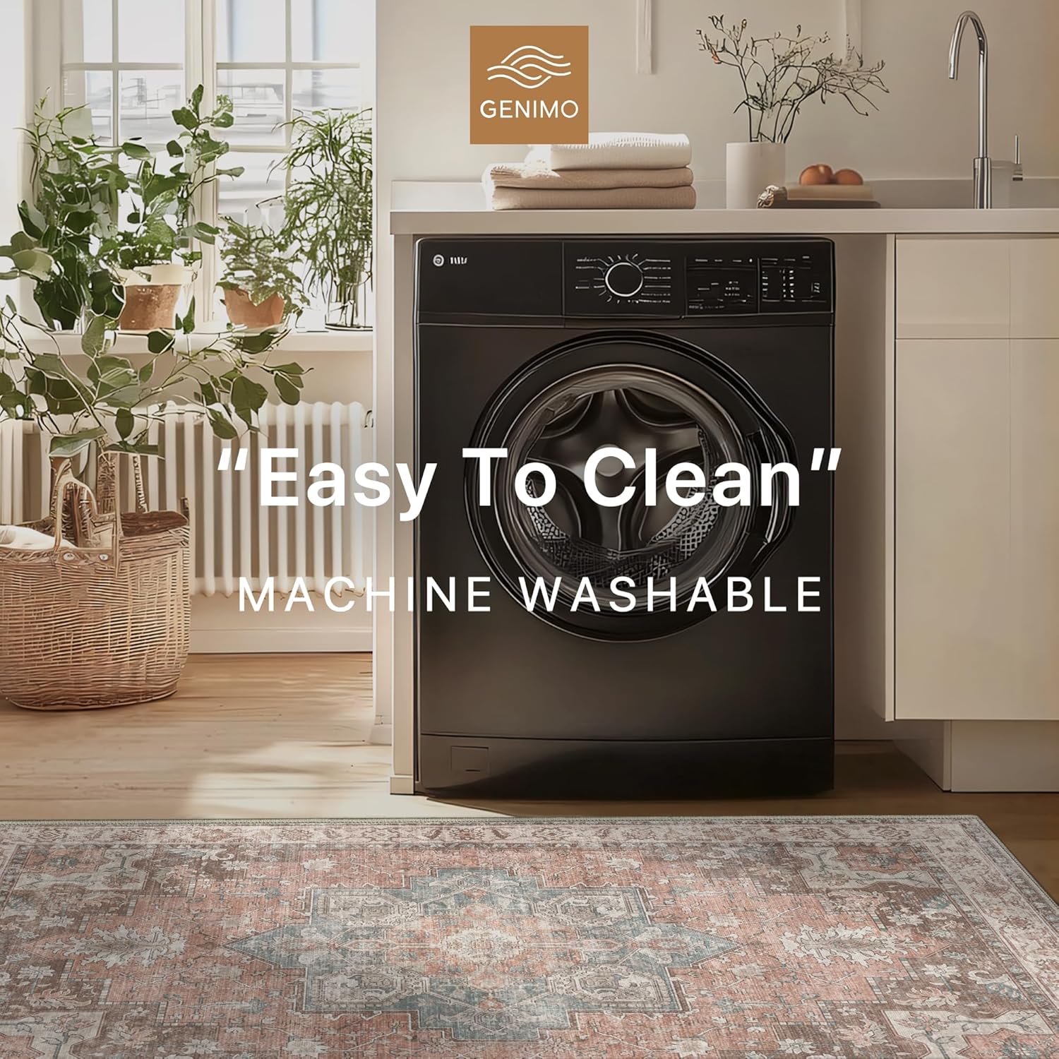 GENIMO Washable Rugs – Modern, Eco-Friendly & Non-Slip Area Rugs