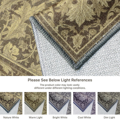 GENIMO Mysteriously Gorgeous Floral Pattern Print Area Rug